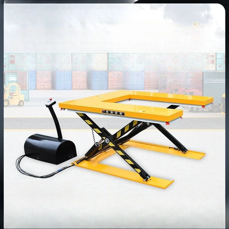 Small electric hydraulic lifting platform truck Electric platform truck Stacking lift lifting table
