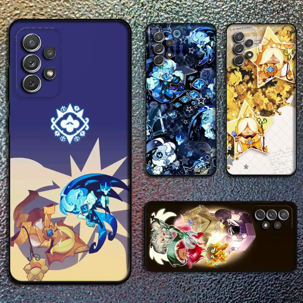 

Game Cookie Run Kingdom Cute Phone Case For Samsung S 25,24,23,22,30,21,10,9,Ultra,Plus,Lite,FE,4,5G Black Soft Case