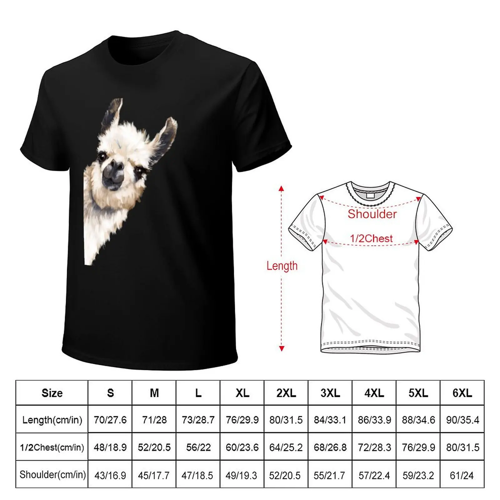 Sneaky Llama T-Shirt Aesthetic clothing customs mens designer t shirt