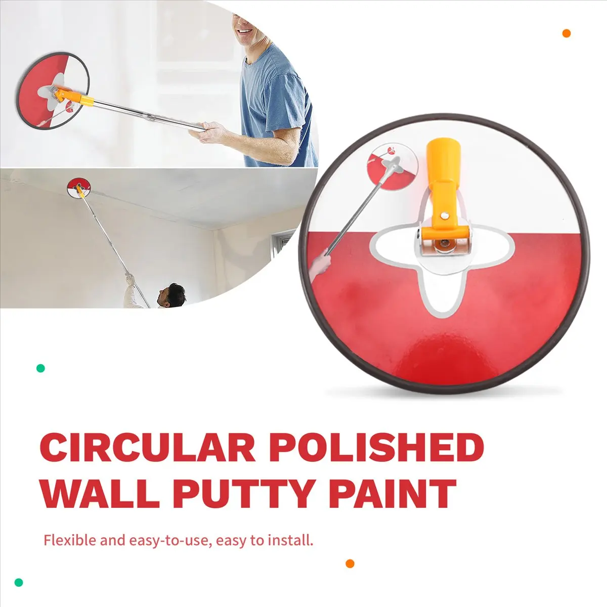 ماكينة صنفرة القطب للجدران الجافة، ماكينة صنفرة الحوائط الجافة اليدوية مع عمود تمديد. مثالية للرسم