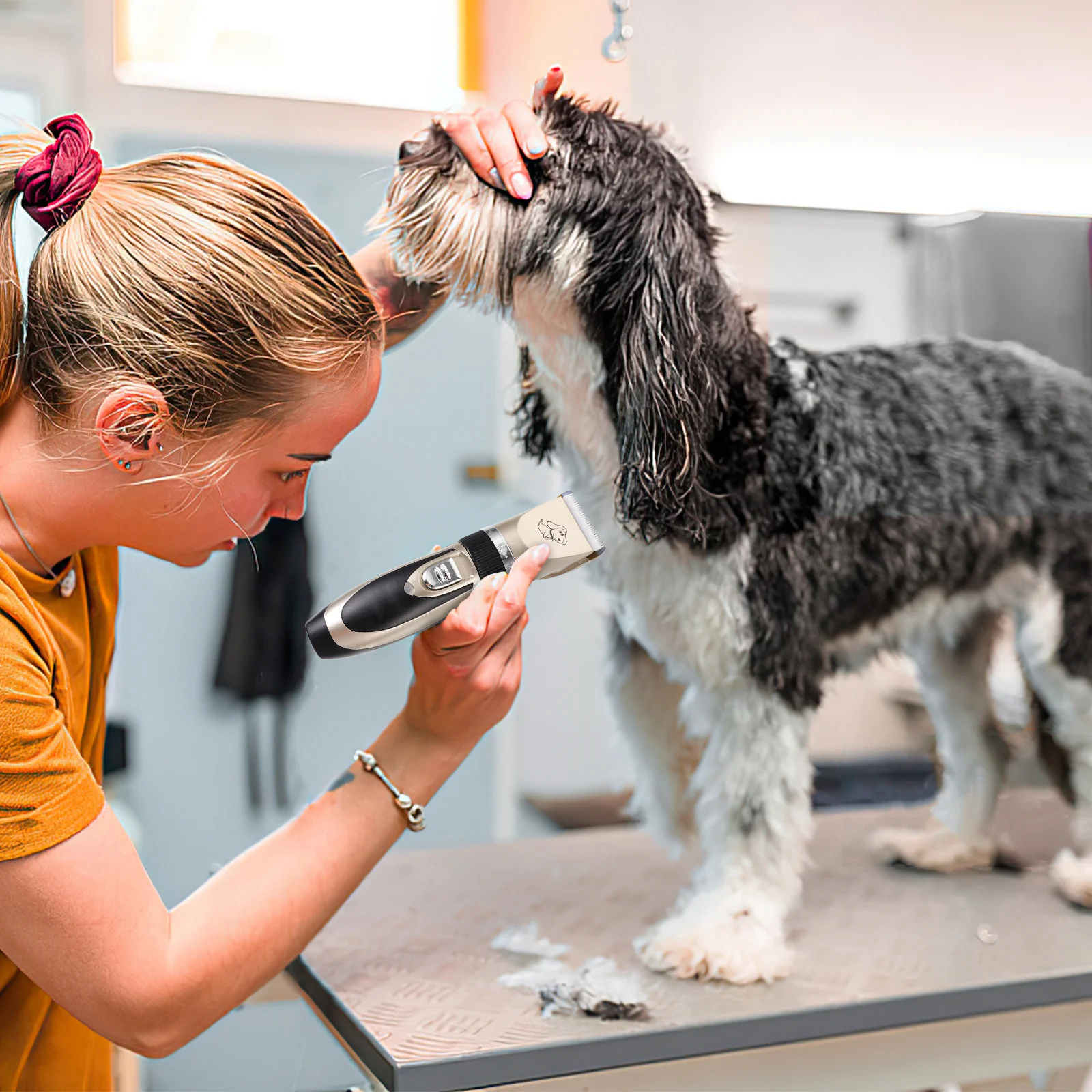 

Professional Wireless Pet Clipper Set Rechargeable Grooming Kit Electric Hair Trimmer Cat Dog Haircut Machine Eu Plug Luxury