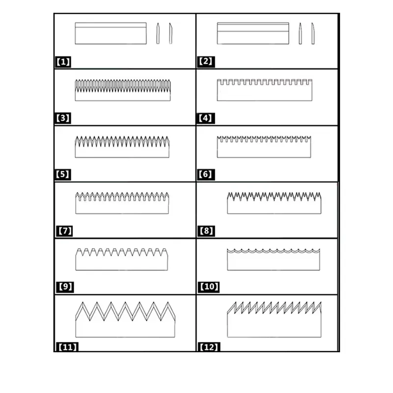 Custom Drawing Services BSN Hot Sale Stainless Steel Serrated Blades Film/Plastic Cutting Knife Packaging Machinery Spare
