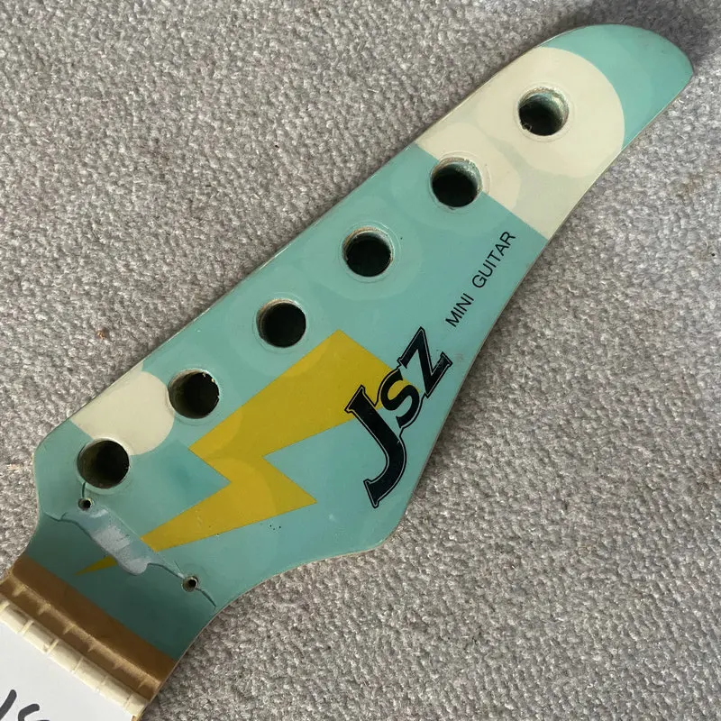 jN189 Origianl JSZ MINI 6 String ST Electric Guitar Neck 24 Frets Trussrod From Neck Heel Maple 564M Scales Length DIY Parts