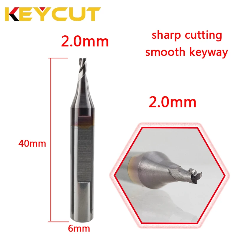 Milling Cutter 1.0mm 1.2mm 1.5mm 2.0mm 2.5mm 3.0mm key copying for Vertical manual Key Machine