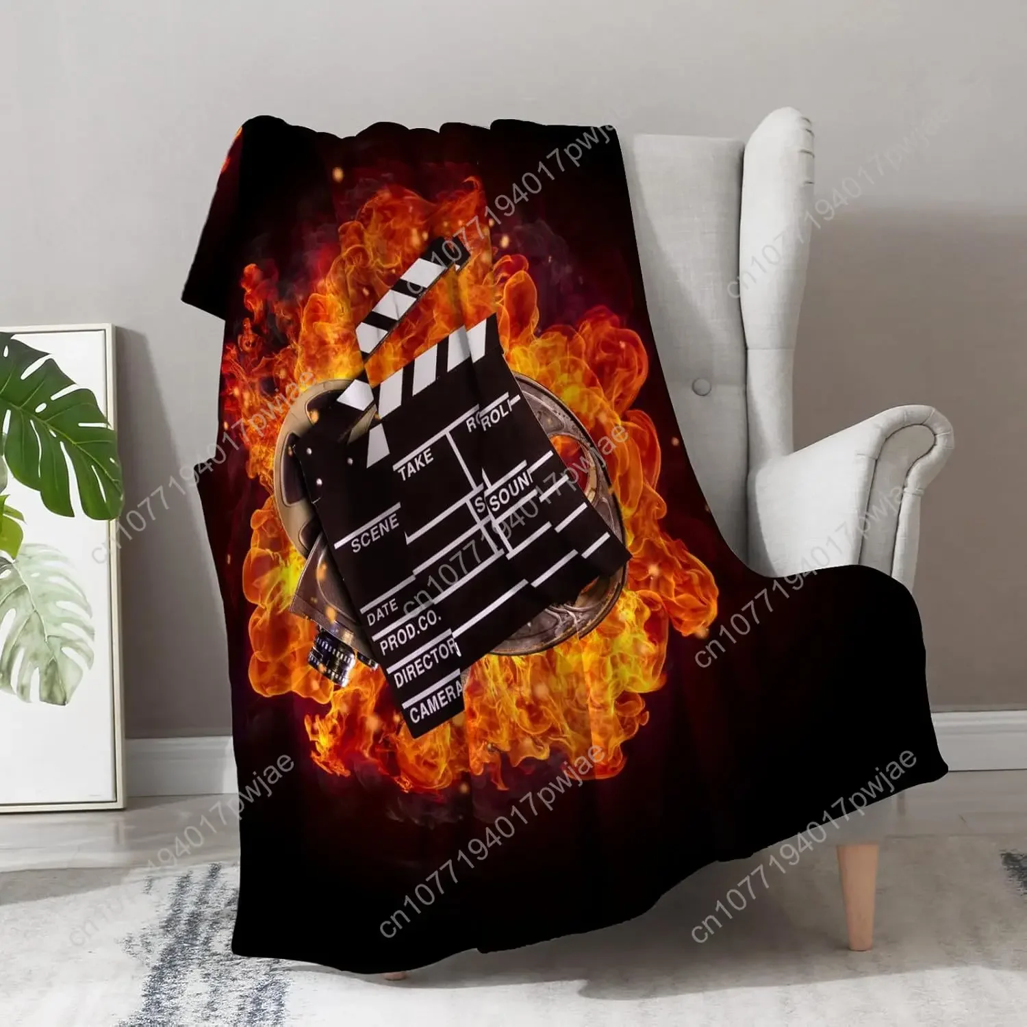 Movie Clapboard Gifts Throw Blanket - Director Board Theme Gifts for Women Men Adults Kids Movie Lover