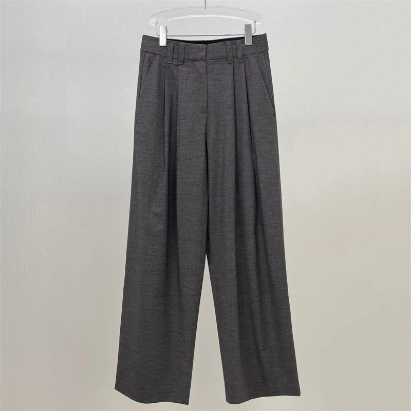women's pants New high waisted slim fit straight leg pants for autumn 2026 Wool blend women's suit pants casual pants trousers