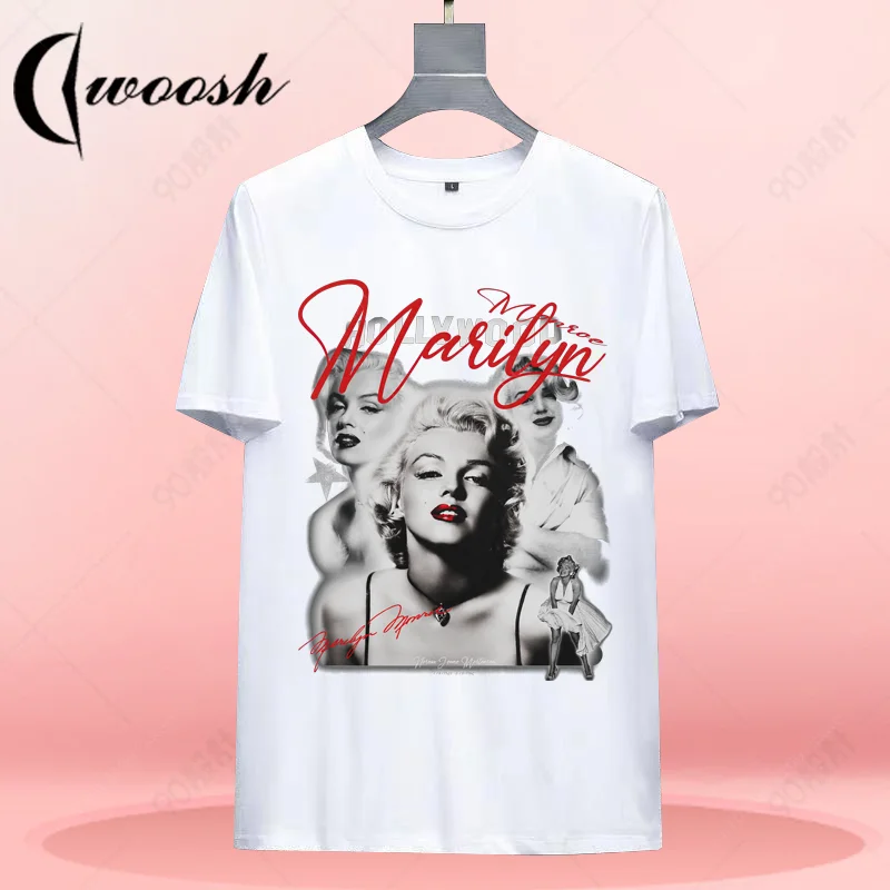 Cool Marilyn Monroe Printed T Shirt Sexy Women Men Round Neck Singer Tees Shirt Short Sleeve Clothes Teenager Man Female Tops