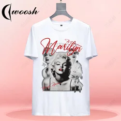 Cool Marilyn Monroe Printed T Shirt Sexy Women Men Round Neck Singer Tees Shirt Short Sleeve Clothes Teenager Man Female Tops