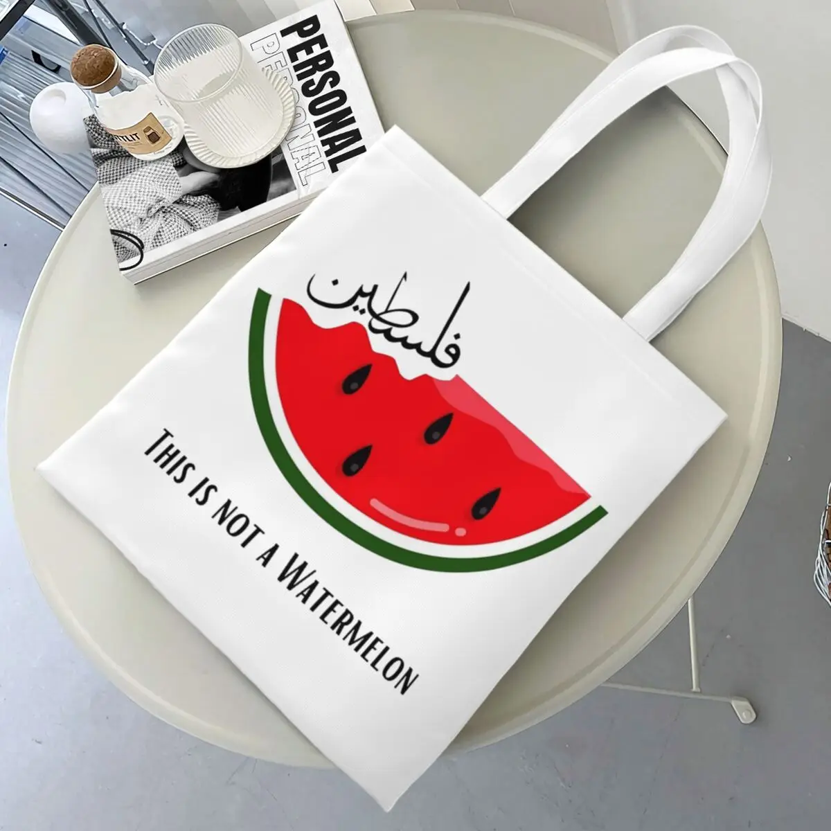 Unisex Magritte Parody This Is Not A Watermelon Tote Bags Large Capacity Shopping Bag for Shopping Handbags