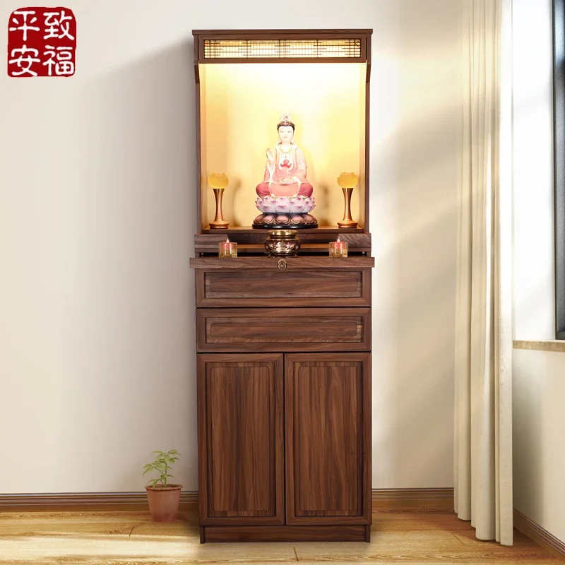 YY Living Room Worship Table God of Wealth Guanyin Economical Buddha Shrine Altar Clothes Closet