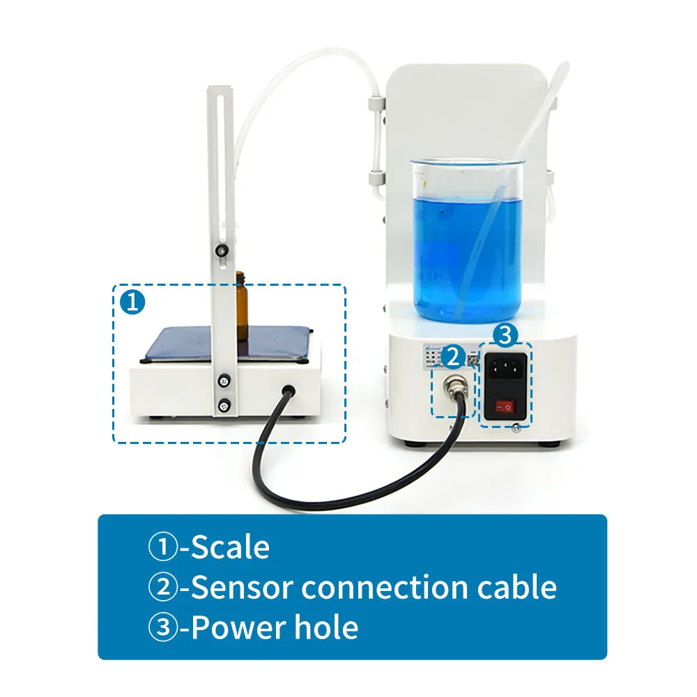 Kmaoer 0.1-200g Fast A Filling Machine Automatic Peristaltic Pump High Percision with Weighing Scale Laboratory Metering Pumps