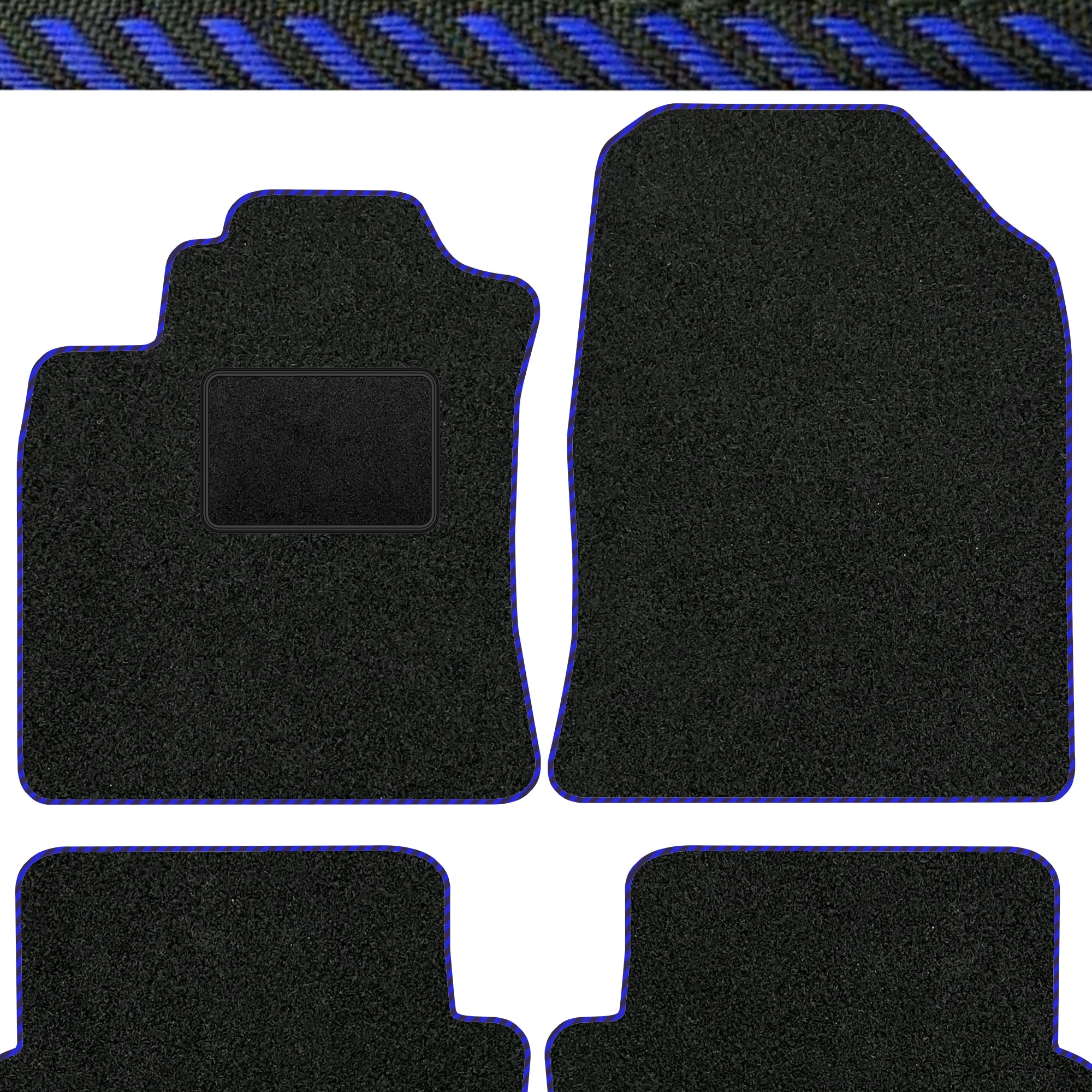 Passende Toyota Aygo X 2022 velours vloermattenset--Blauw