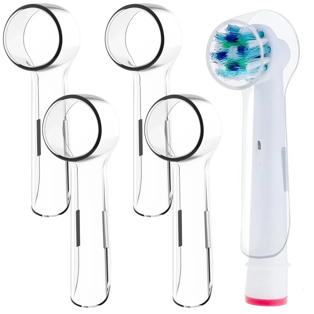 

4 Pcs Compatible with Oral B Electric Toothbrush Heads Dustproof Covers, Rounded Brush Head Protective Cap for Storage & Travel