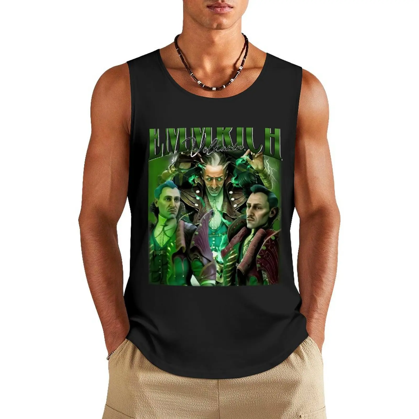 

Emmrich Volkarin Vintage Tank Top Gym t-shirt man Vests male top T-shirt for fitness