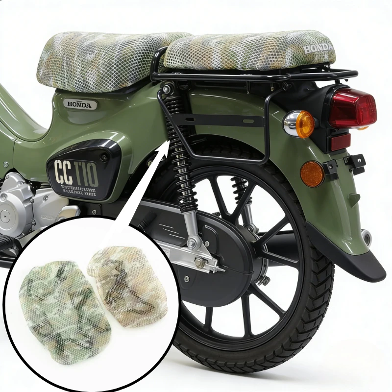 

Breathable 3D Mesh Motorcycle Seat Cover Pad Moped Scooter Black Seat Motorcycle Seat Covers For Honda Super Cub C125 CC110