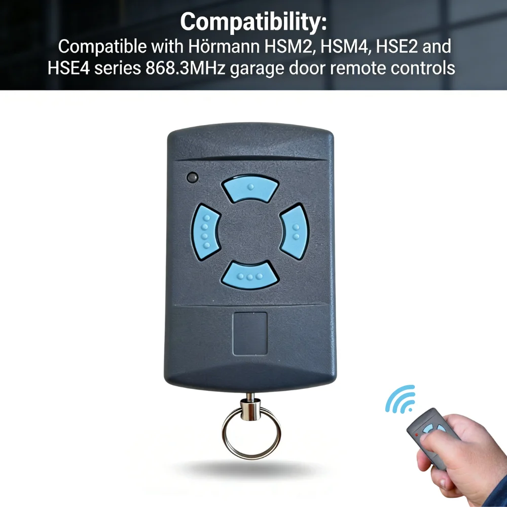 868mhz garage door command duplicator HSM2 HSM4 868 Marantec Digital D302382 Berner BHS110 remote garage gate control
