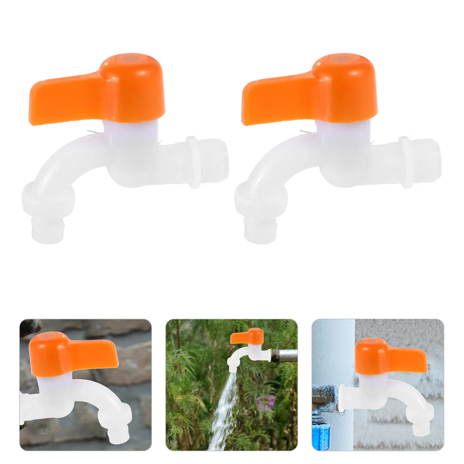5pcs Plastic Faucet for Laundry Room, Outdoor, Washing Machine, Construction Site, Kitchen, Balcony, Garden