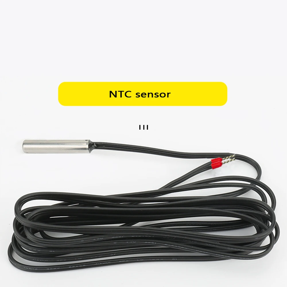 NTC 10K Indoor 3M/10M black cable temperature sensor waterproof probe, Works with various electric heating thermostats