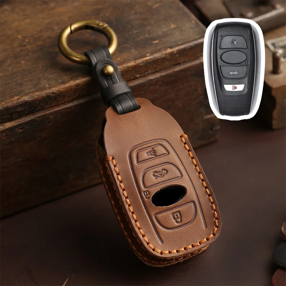 Car Key Case For Subaru BRZ Forester Legacy Outback WRX WRX STI Impreza XV Crosstrek Smart Keyless Remote Cover Keys Bag