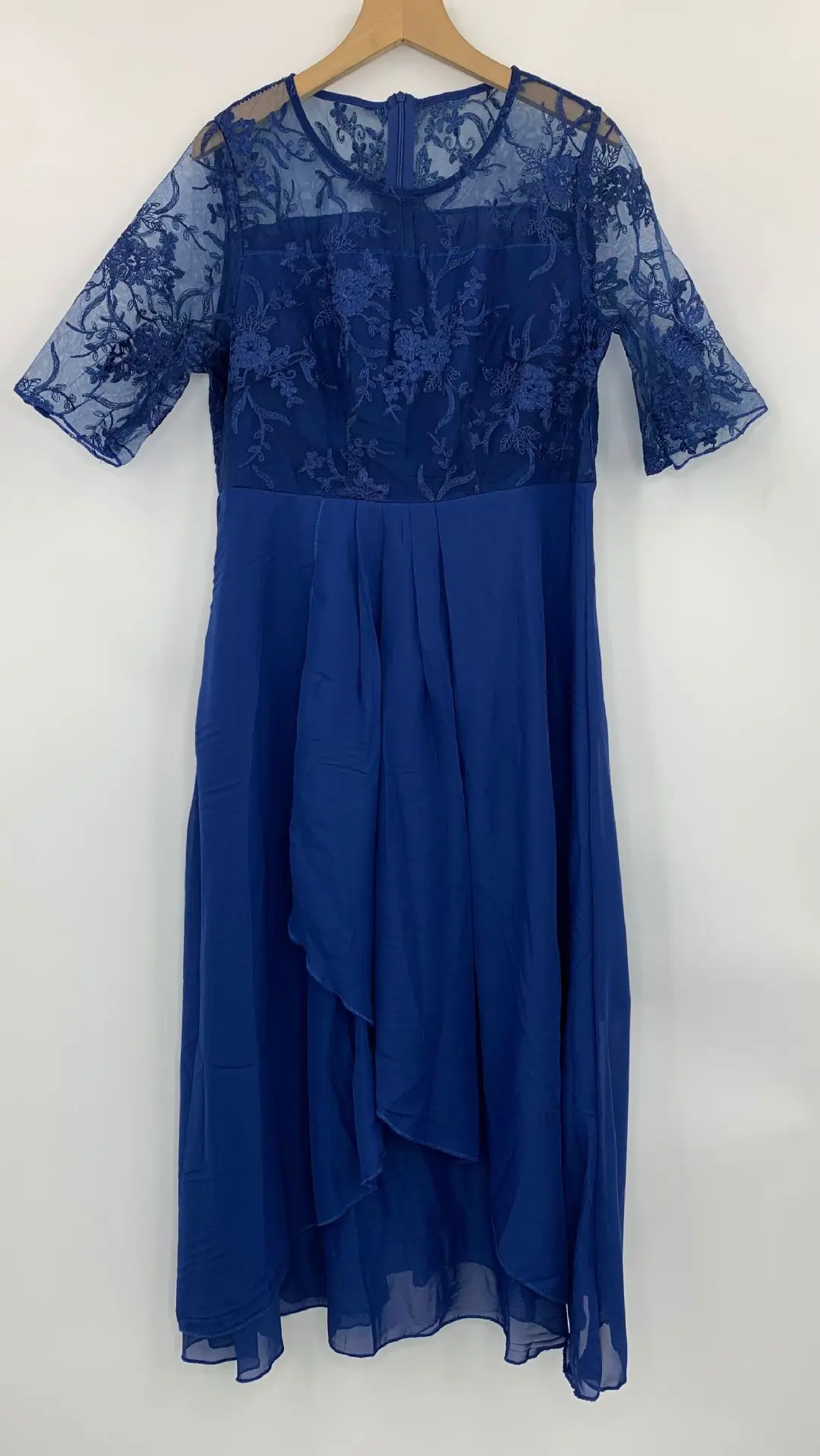 

Elegant Short Sleeves Chiffon Lace Mother of Bride Dress