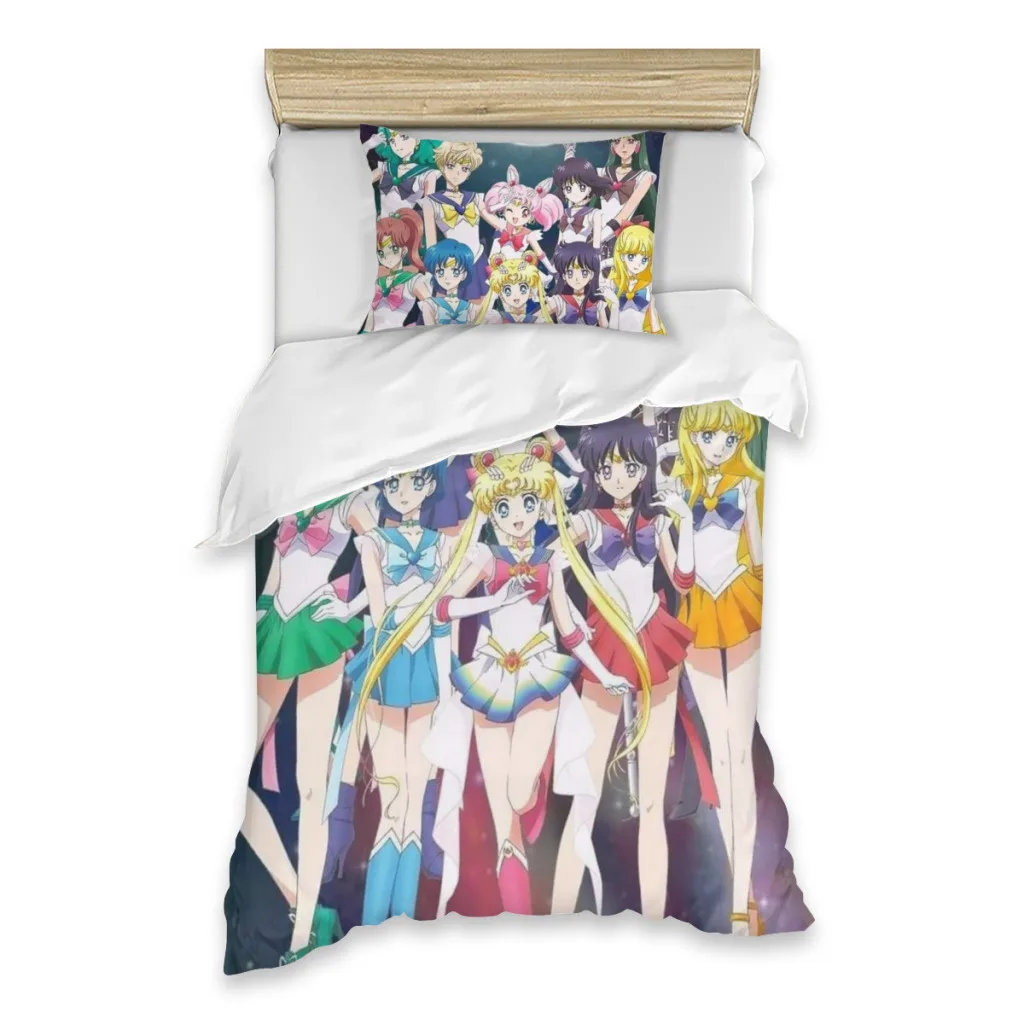 Sailor-Moon Single Bed Sheets Set  Complete Case Single Linen Quilt Cover