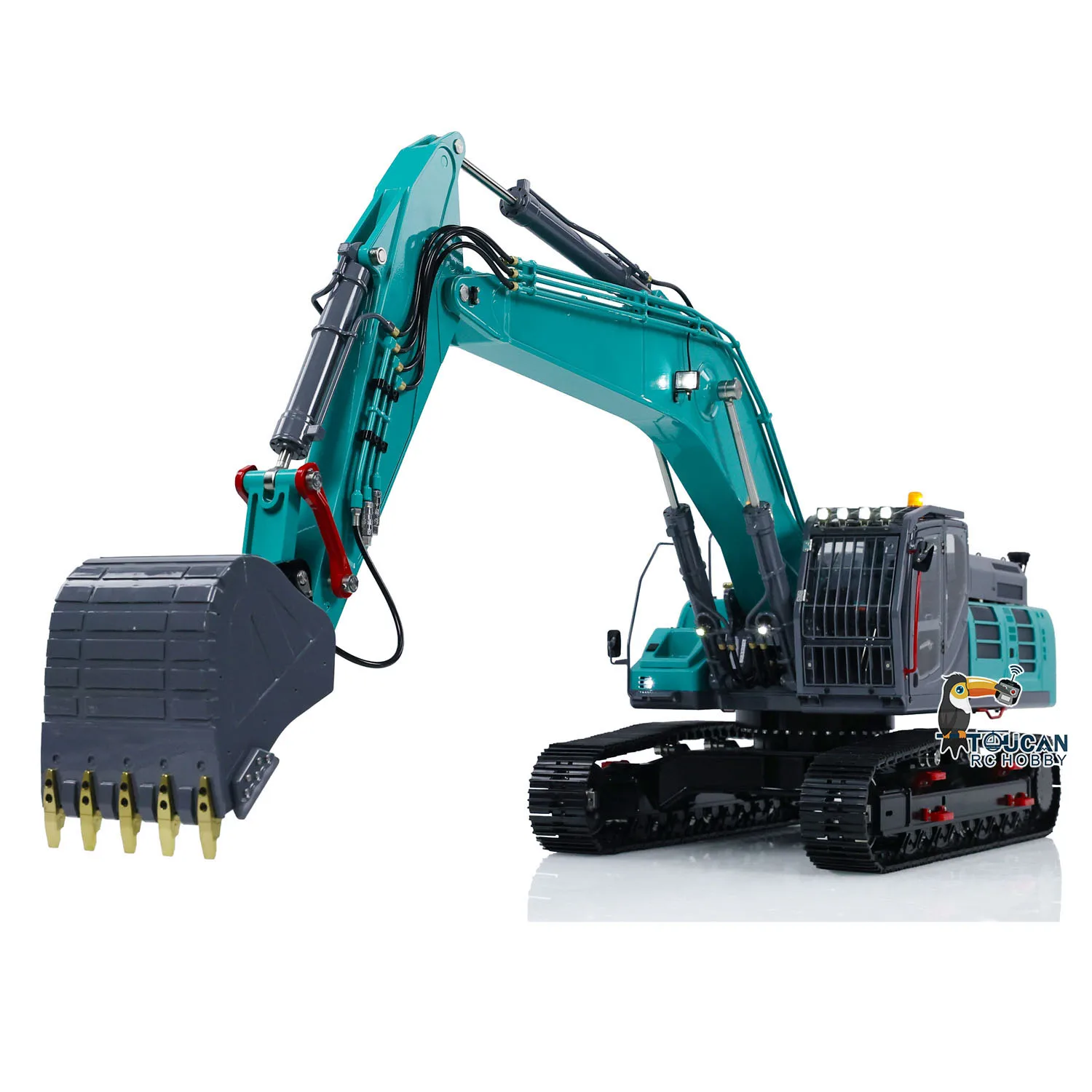 In Stock LESU SK500 1/14 RC Hydraulic Excavator Painted Finished Remote Control Digger Trucks Cars Smoke Earth Digger Toys Model