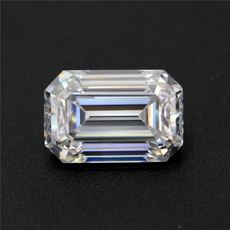 2022 custom-made White D Color VVS Emerald Cut Moissanite Stones Synthetic Moissanite Diamonds On Sale