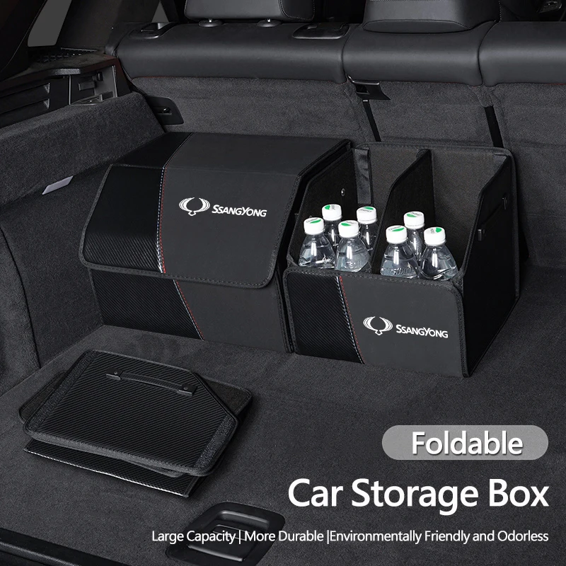 SsangYong Folding Car Trunk Organizer Box Storage Bag Tools Tidying For SsangYong Kyron Tivoli Actyon Korando Rexton Torres M200