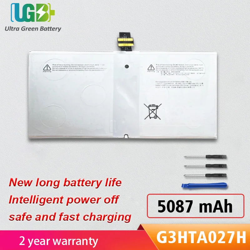 

UGB New G3HTA027H DYNR01 Battery For Microsoft Surface Pro 4 1724 12.3" Tablet PRO3 PRO4 1724 PRO5 1796 38.2WH 7.5V