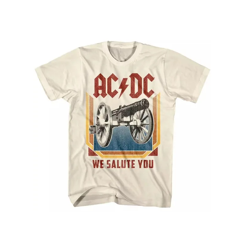 ACDC Band 1981 Tokyo Concert Edição Comemorativa Camiseta masculina de algodão punk de metal de manga curta