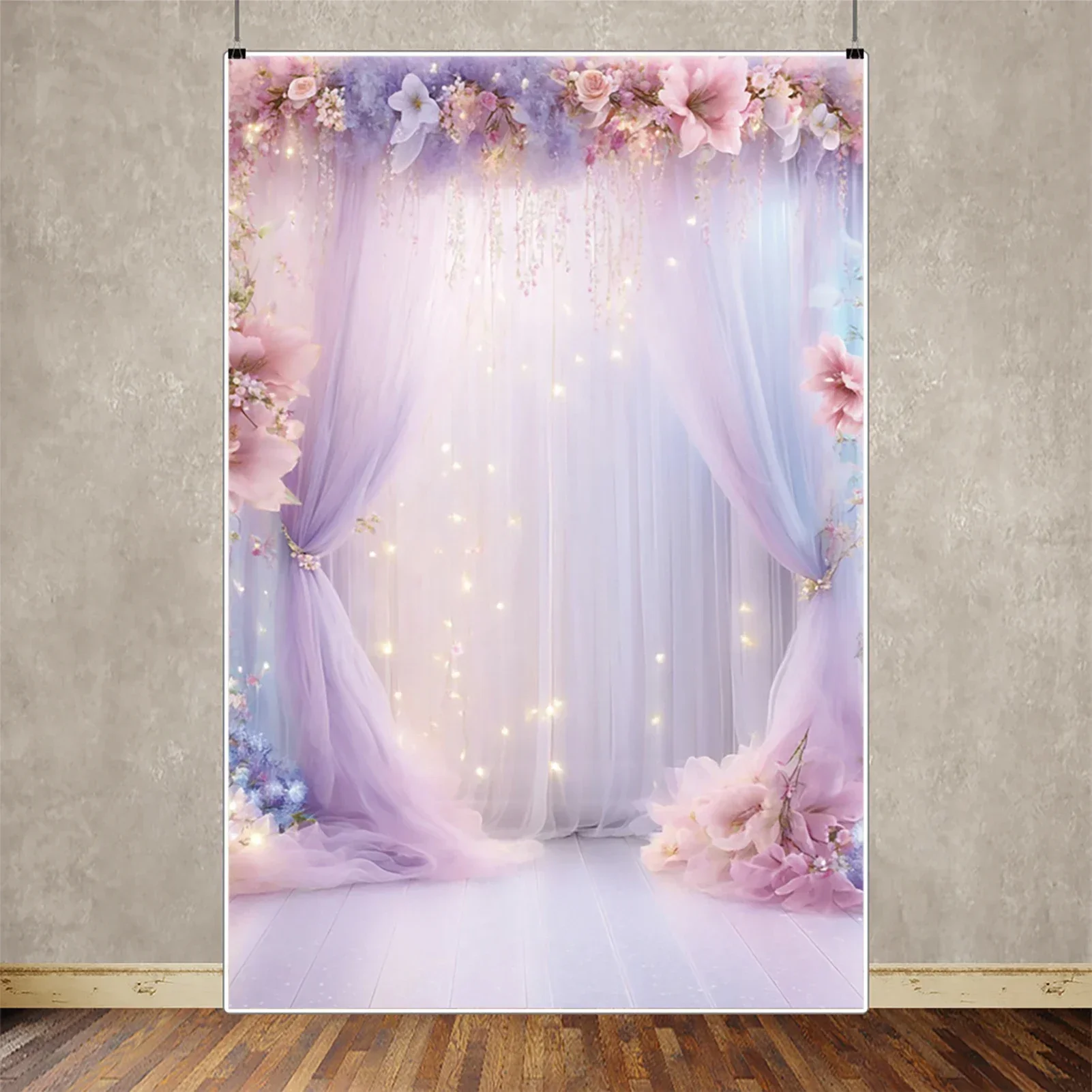 MOON.QG Fairy Green Forest Curtain Landscape Backdrop Photography Girl Birthday Wedding Background Photo Wall  Party Supplies