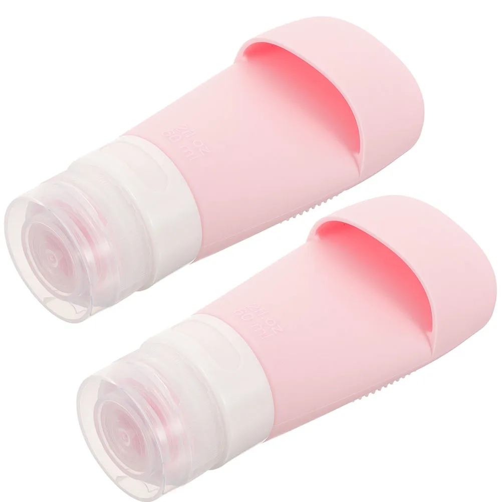 

2Pcs Silicone Travel Bottles Leak-Proof Refillable Containers for Travel Toiletries Shampoo Lotion Lotion Bottles