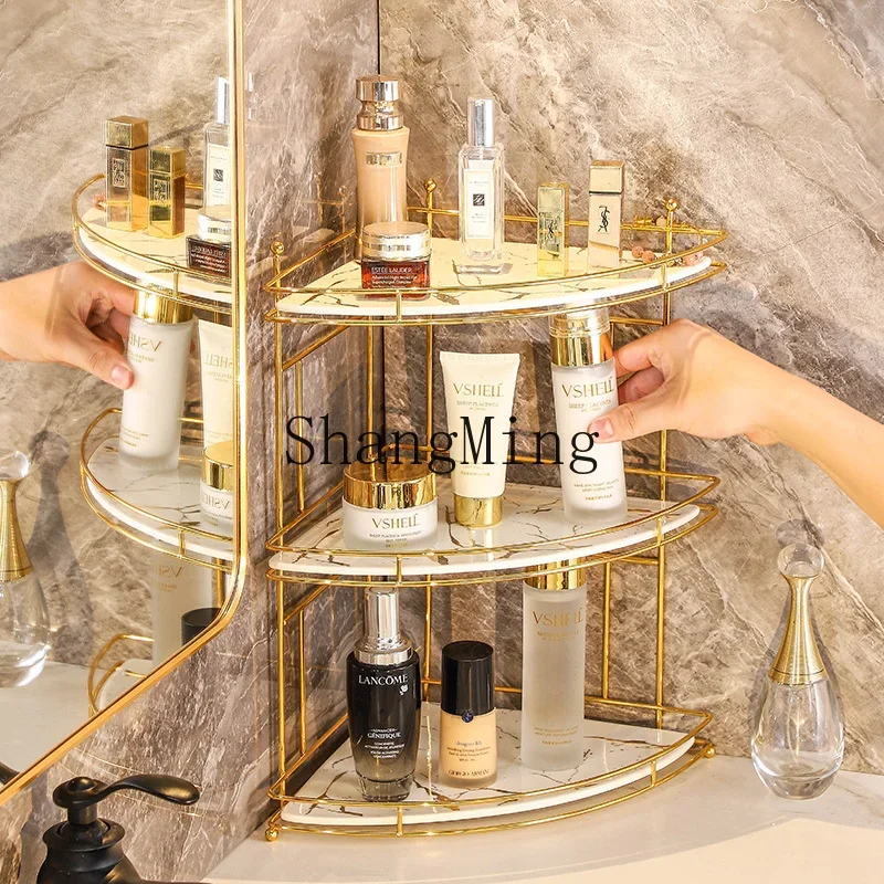 DSA Bathroom Sink Storage Rack Bathroom Corner Washstand Storage Rack Washstand Triangle Countertop Storage Rack