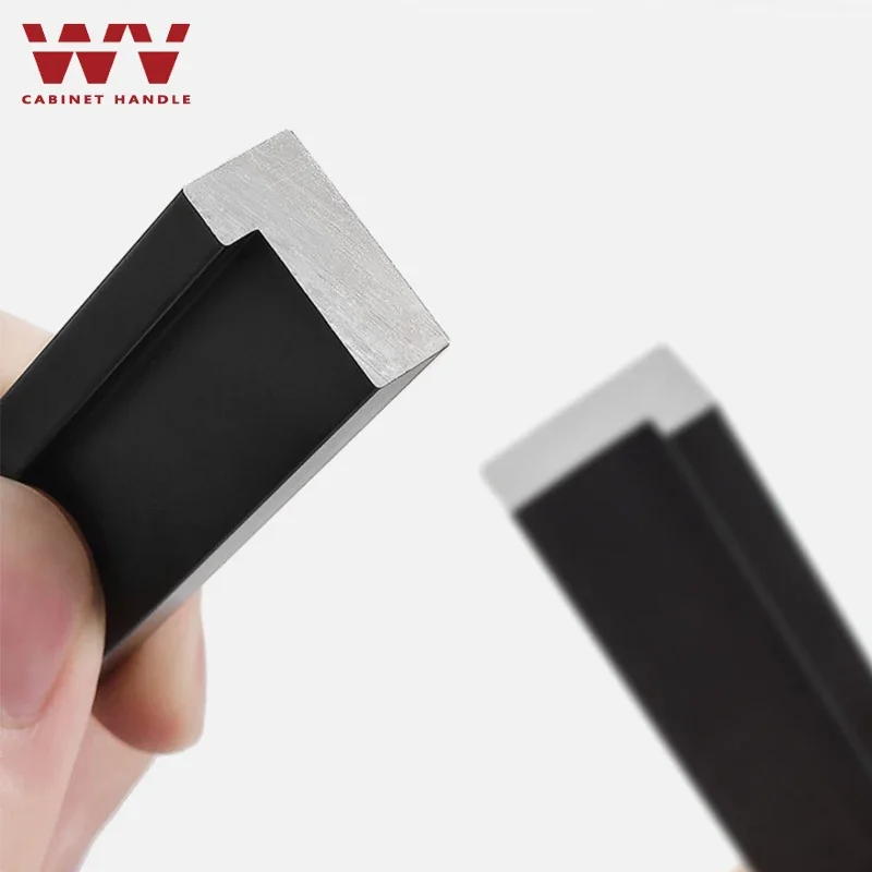 

YM Kitchen Cabinet Storage Door Handles 500mm Black Dressers Closet Drawer Cupboard Pulls Drawer Knobs Furniture Room Hardware