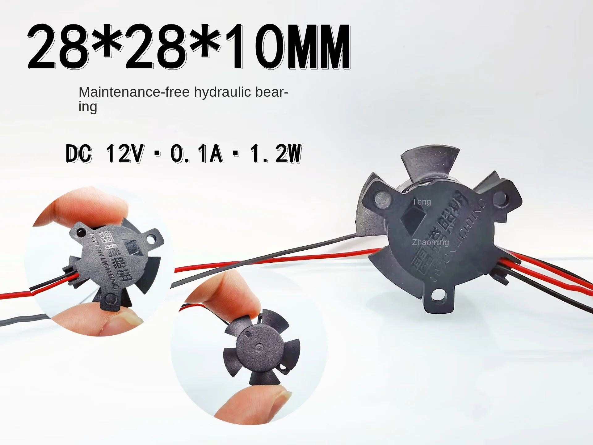 

pa Brand-new 28*10MM hydraulic bearing 12V 0.1A isosceles mute 3010 graphics card 2.8CM hole spacing 19MM fan
