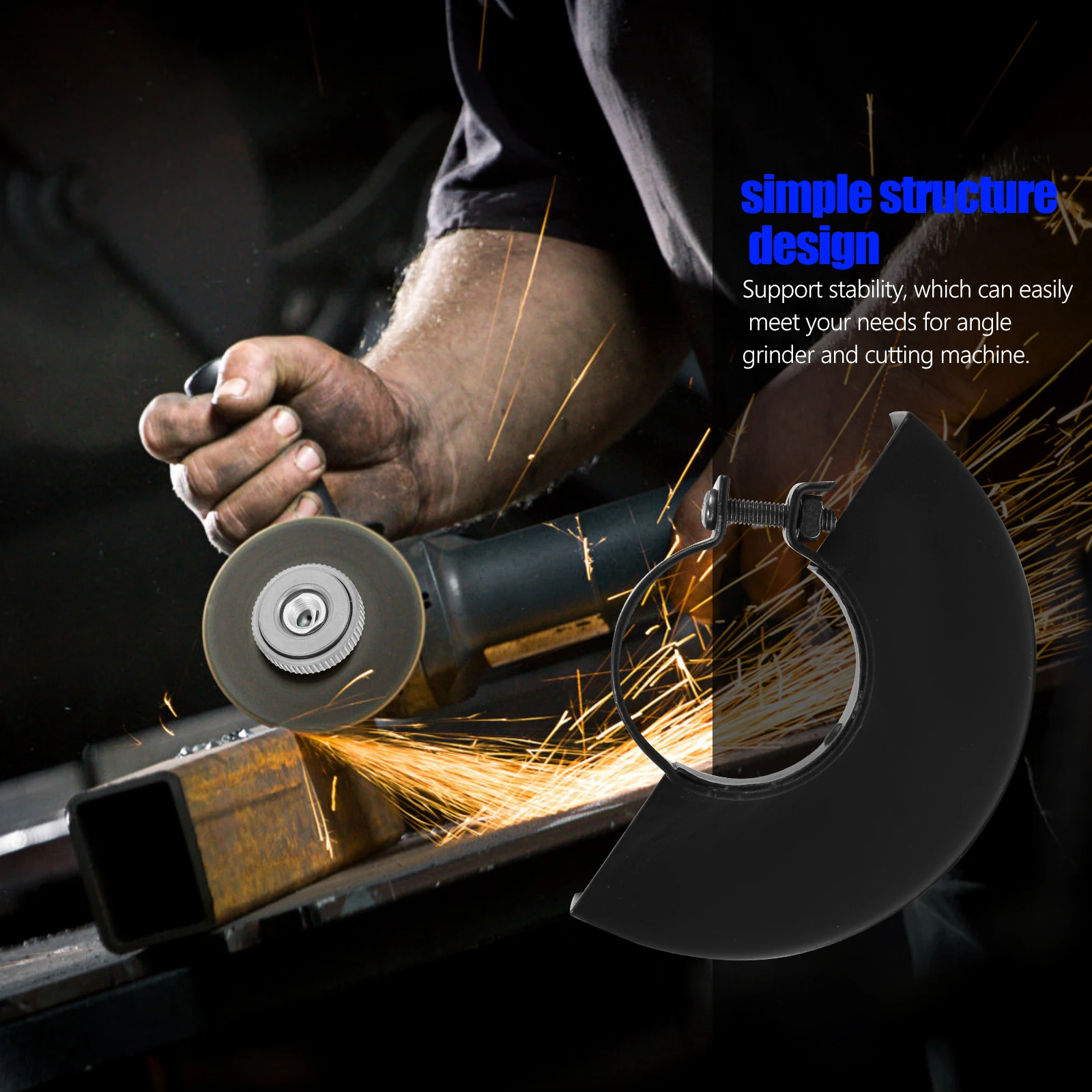 3 Pcs Angle Grinder Dust Cover Shroud Safety Guard for Power Tools Metal Hand Protection Anti Dust Long Design Compatible Tools