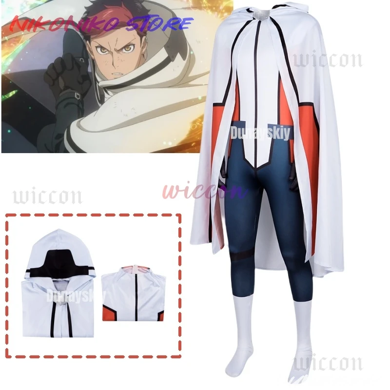 

New Anime Moonrise Jack Cosplay Moonrise Costume Jacob Jack Shadow Scout Jack White Uniform Cloak Suit RolePlay Outfit For Men
