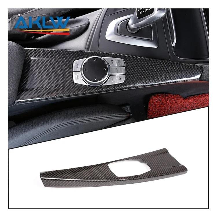 

Real Carbon Fiber Center Console Multimedia Panel Decorative Cover for 3/4 Series F30 F33 F34 F36 Car Interior Accessories