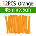 12 piezas de color naranja de 5 mm