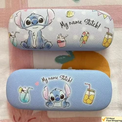 Disney Stitch Printed Glasses Case Hard Shell Holder Student Glasses Storage Box Anime Figures Stitch Glasses Case Kids Gifts