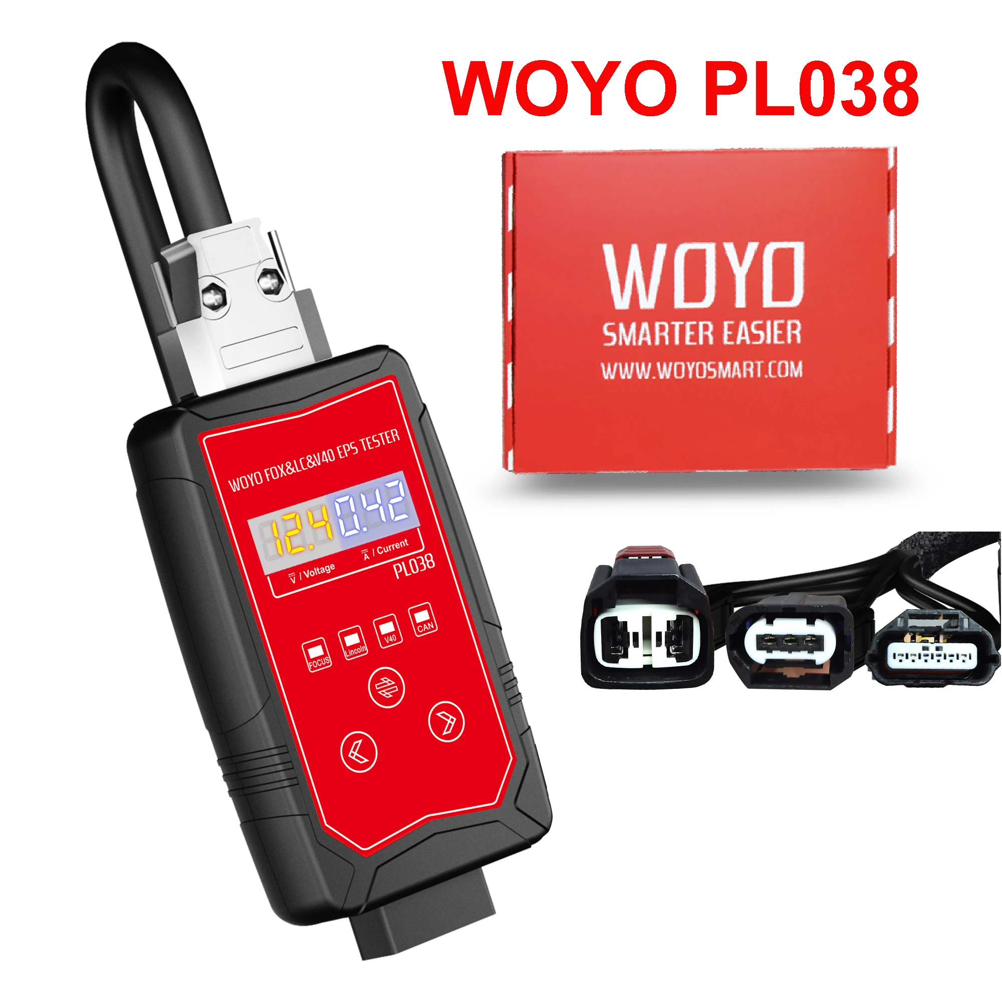 WOYO PL038 For Ford for Volvo Drive Diag Data Update Software Iron Shell Electric Power Steering Wheel Motor EPS Tester