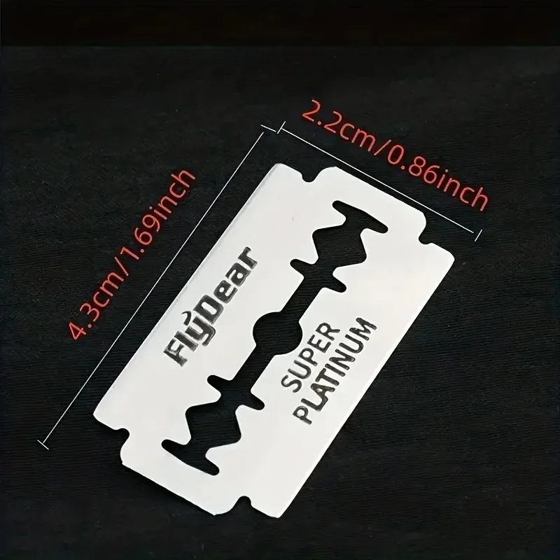 شفرة حلاقة احترافية من الفولاذ المقاوم للصدأ، شفرة حلاقة يدوية على الطراز القديم على الوجهين، شفرات حلاقة آمنة للرجال لأداة الحلاقة