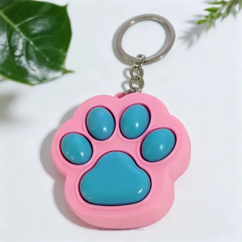 //Cartoon Kawaii Cat Claw Button Decompression toy Key Ring Pendant Cute Couple Car Bag Pendant Creative keychain