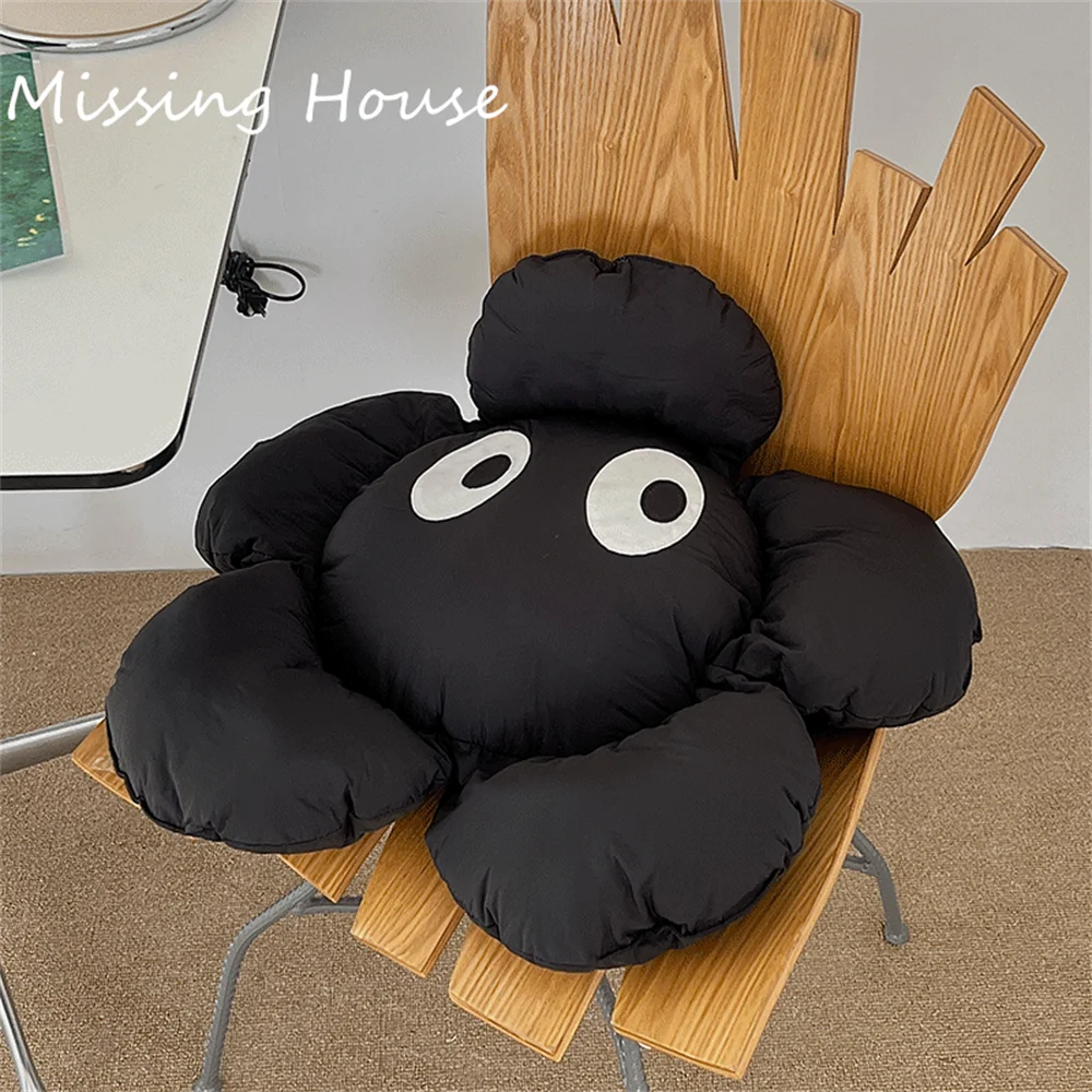 Funny Black Eyes Flower Head Pillow Back Cushion Desk Sofa Home Decor Kids Child Birthday Present Gift