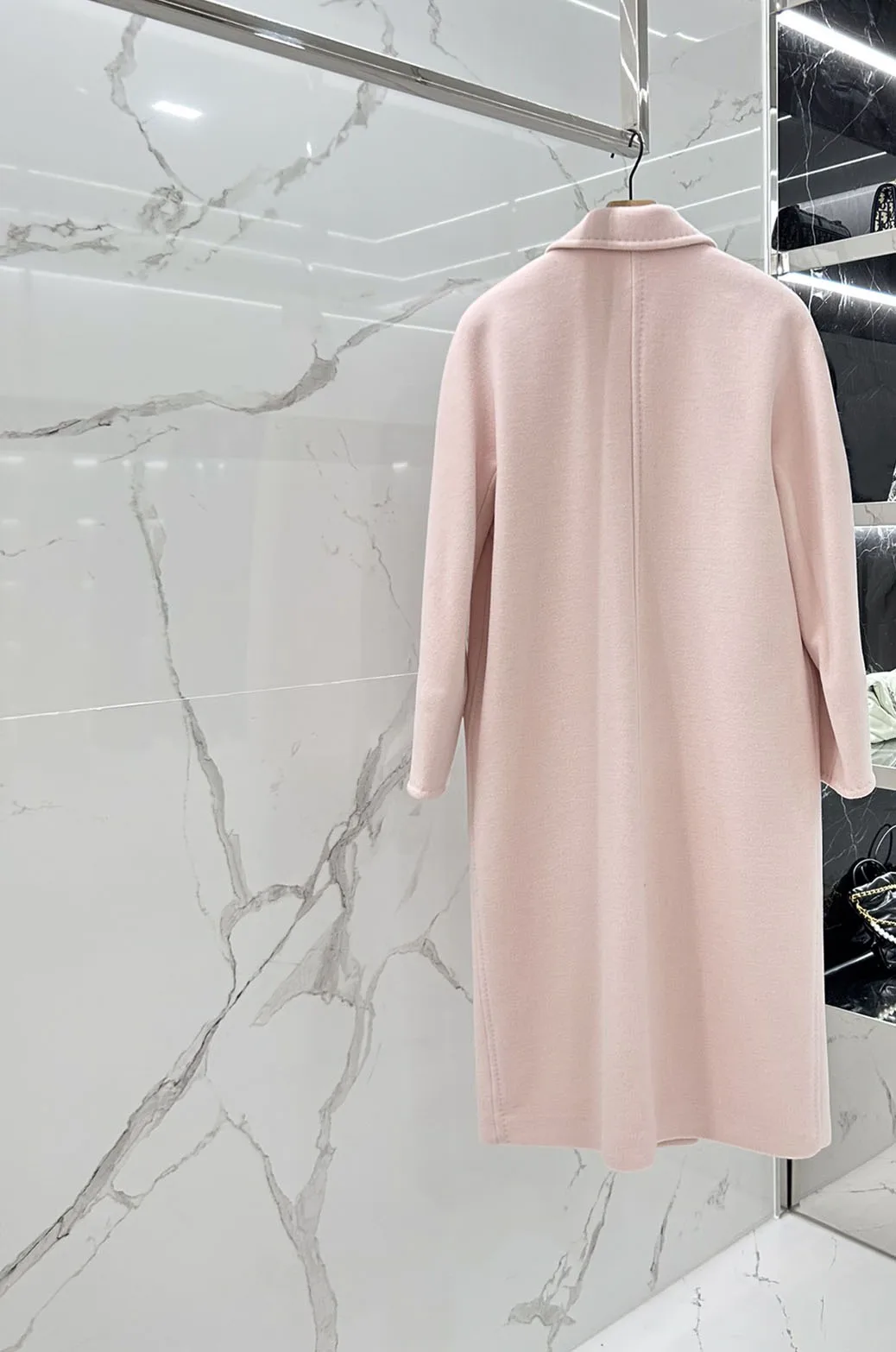 2023 Autumn Winter Fashion New Women's Clothing Cashmere Solid Color Belt Coat 1005