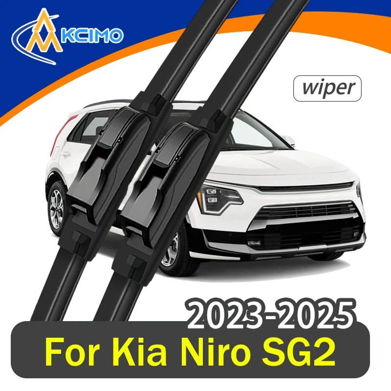 

For Kia Niro SG2 2023-2025 Wiper Front Wiper Blades 2pcs HD Quiet Durable Automotive Wiper Accessories 2023 2024 2025