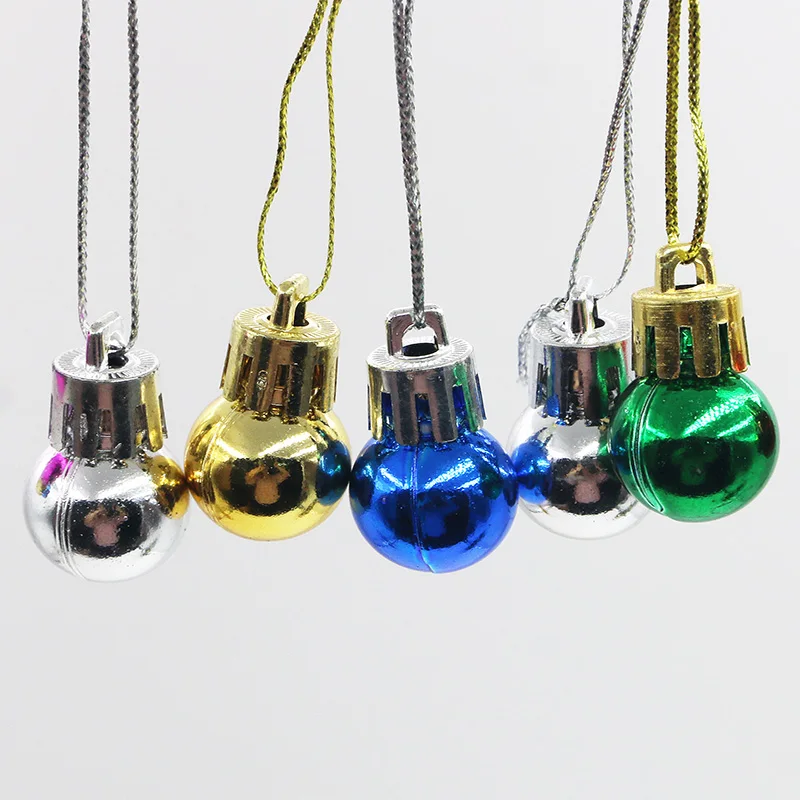 (24 Stück/Packung) farbige Weihnachtskugeln, 2 cm, bunte, helle Lichter, dekorative Weihnachtskugeln für Fensterdekoration