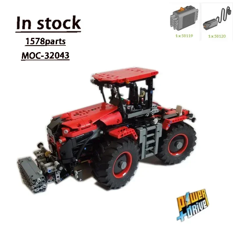 MOC-32043RC Agricultural Tractor Compatible with 42054 Assembly Splicing Building Block ModelKids Birthday BuildingBlocksToyGift