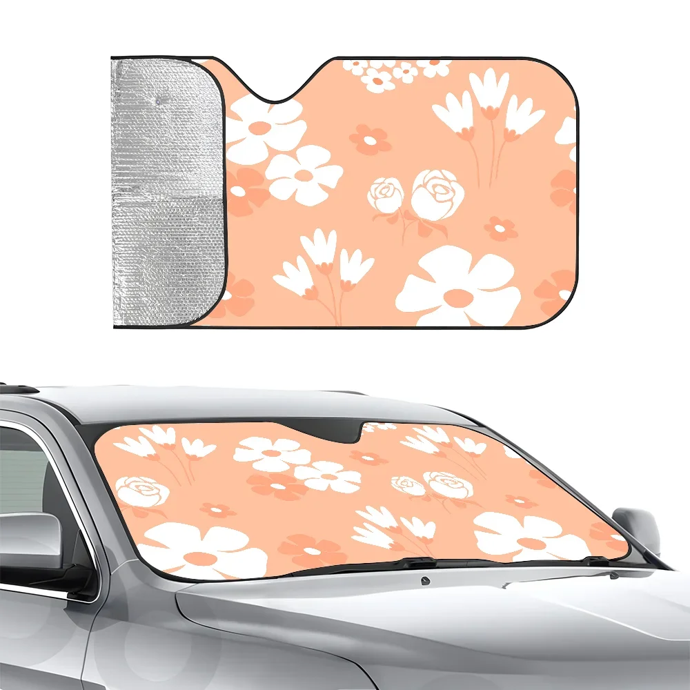 

Милый цветочный принт для автомобиля SunSha, теплоизоляционная алюминиевая пленка, лобовое стекло, солнцезащитные козырьки, блоки УФ-лучей, автомобильный солнцезащитный козырек, защита