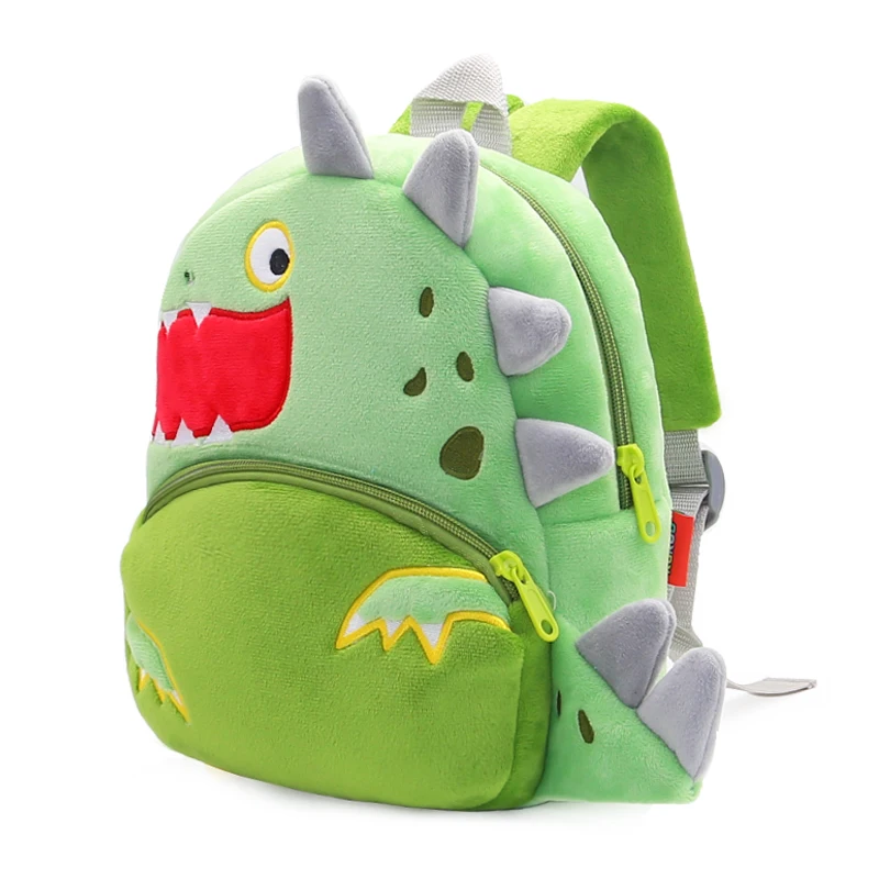 Boys Girls Backpack Cute Animal Big Mouth Dinosaur Children Plush Backpack Kindergarten School Bag